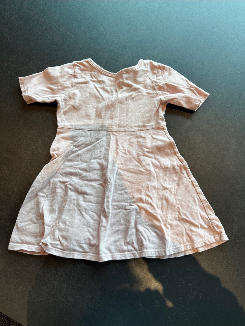 Girls' Light Pink Short-Sleeve Everyday Dress
